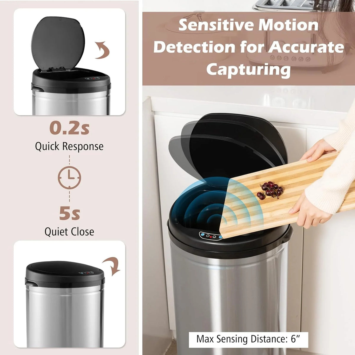 Automatic Sensor Trash Bin 50L
